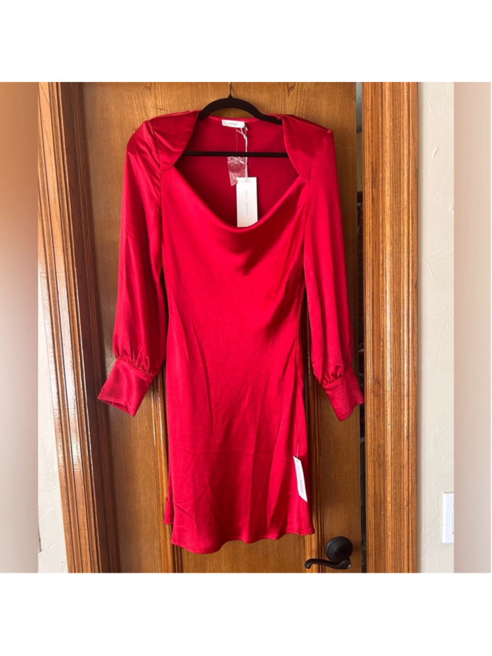 NWT Lush Red Hot Satin Mini Dress Size Small